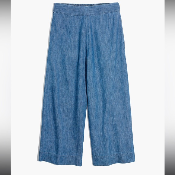 Madewell Chambray Huston Pull On crop pants - Picture 5 of 7